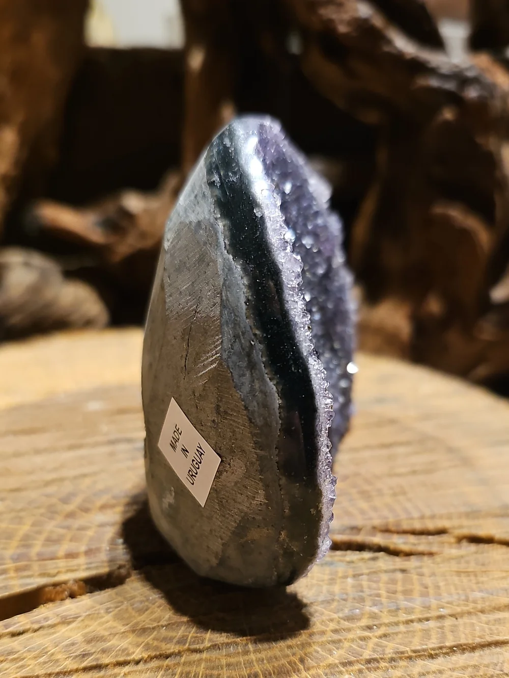 Amethyst Geode Crystal Decorative Accent - Purple